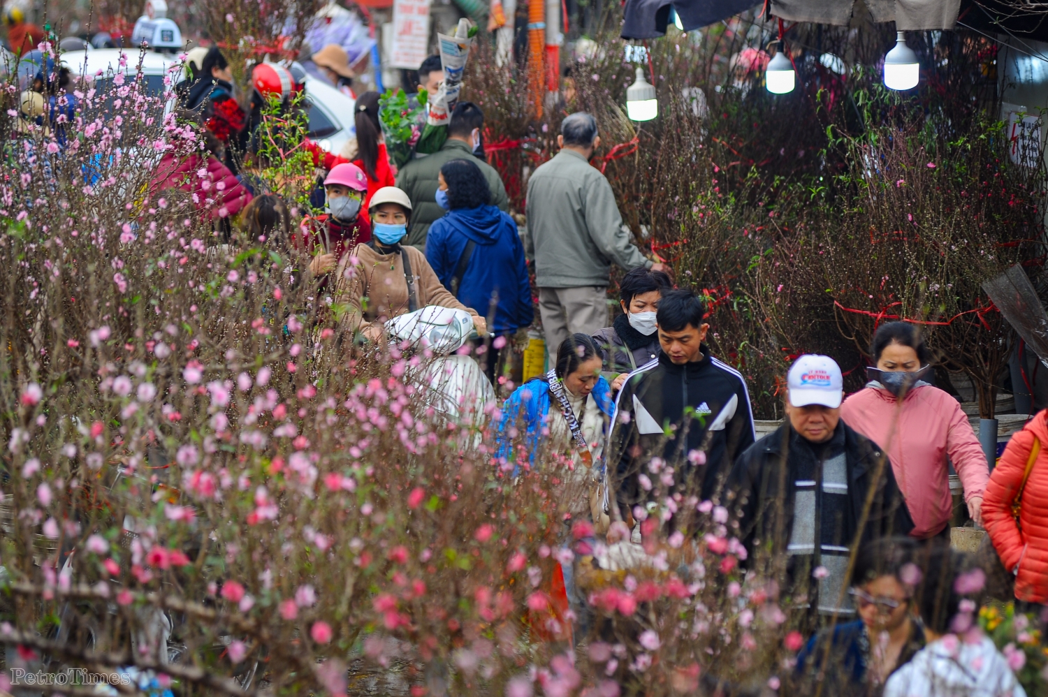 Người dân đổ về các chợ mua hoa ngày 29 Tết