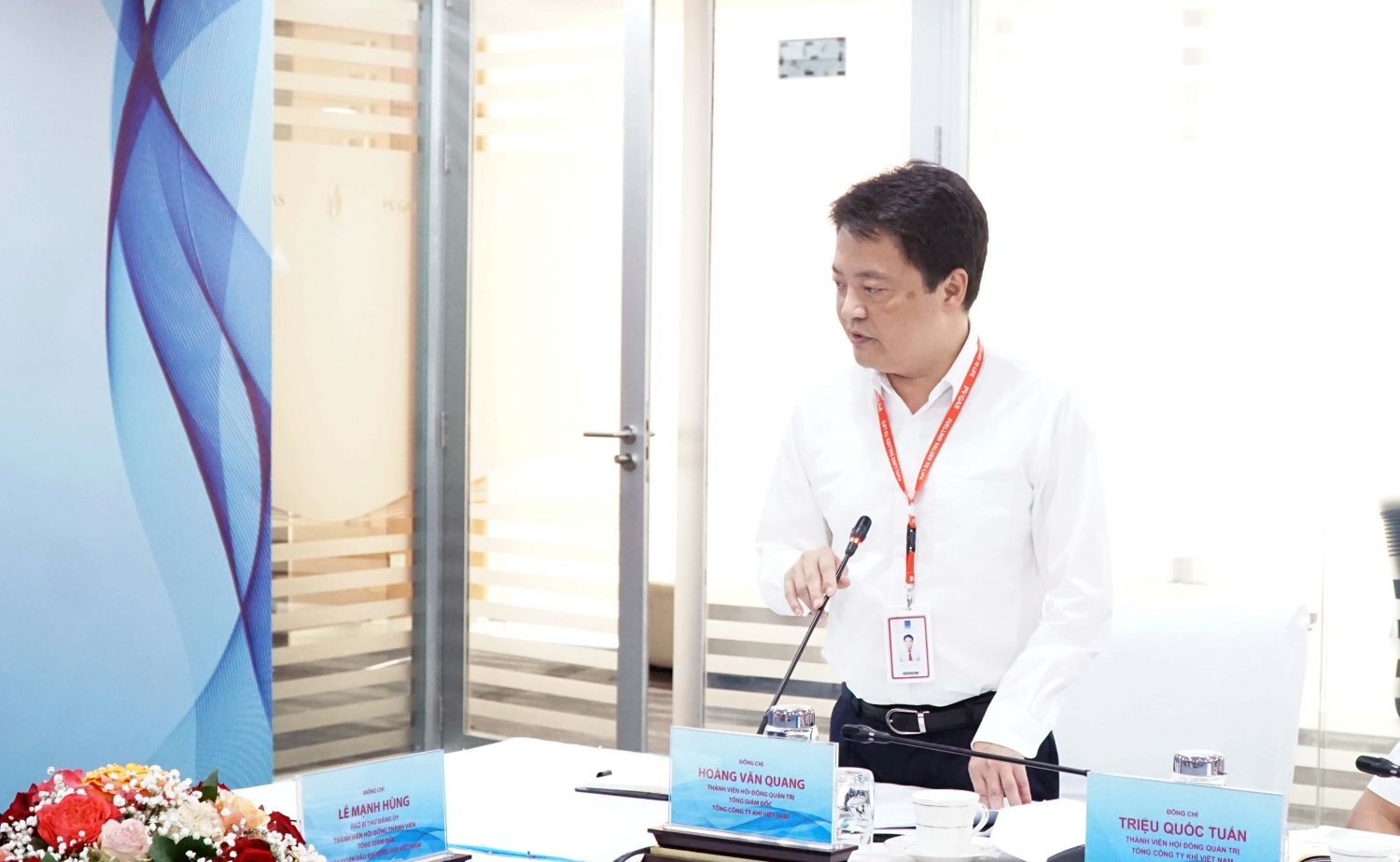 Tổng Giám đốc PV GAS Hoàng Văn Quang báo cáo 