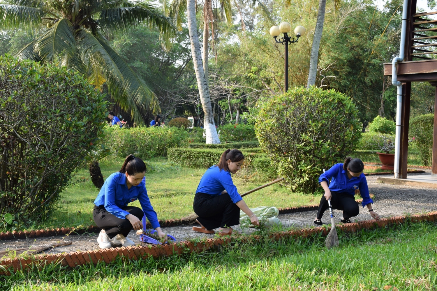 Đoàn Thanh niên PVCFC ra quân làm sạch môi trường, chăm sóc khuôn viên phủ thờ Bác