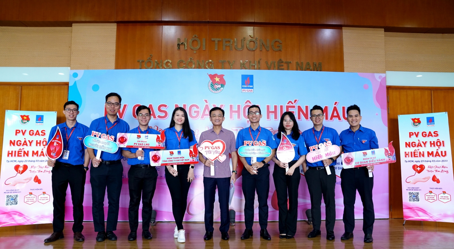 Phó Tổng giám đốc PV GAS Trần Nhật Huy cổ vũ Ngày hội Hiến máu nhân đạo 2023