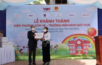 Khánh thành điểm trường Xóm Vẹ, huyện Lạc Sơn, tỉnh Hòa Bình do PVEP tham gia tài trợ