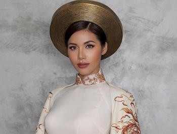 Minh Tú đem áo dài “Con rồng cháu tiên” tới Hoa hậu Siêu quốc gia 2018