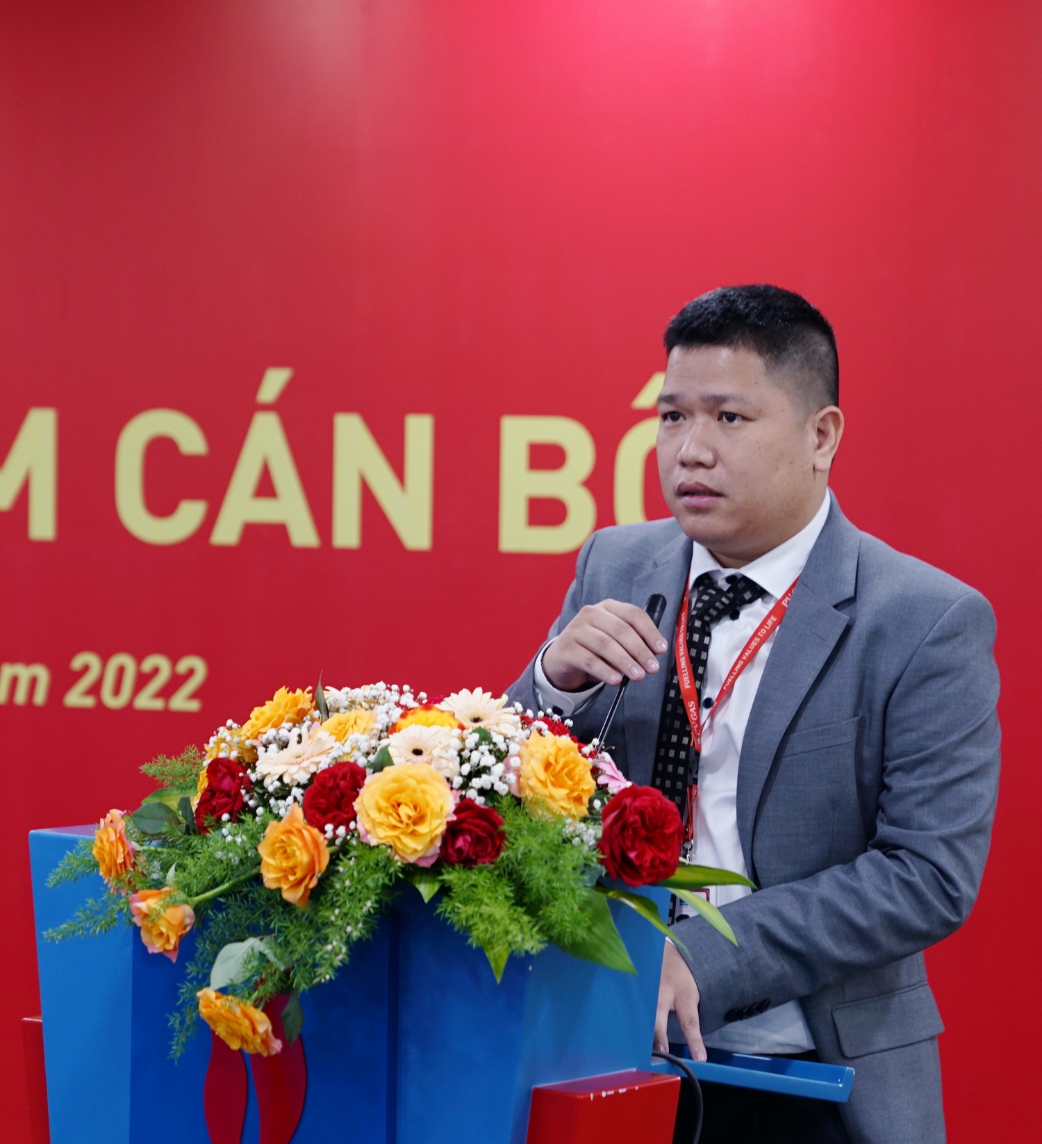 Đồng chí Trịnh Minh Hoài phát biểu nhận nhiệm vụ ở cương vị mới