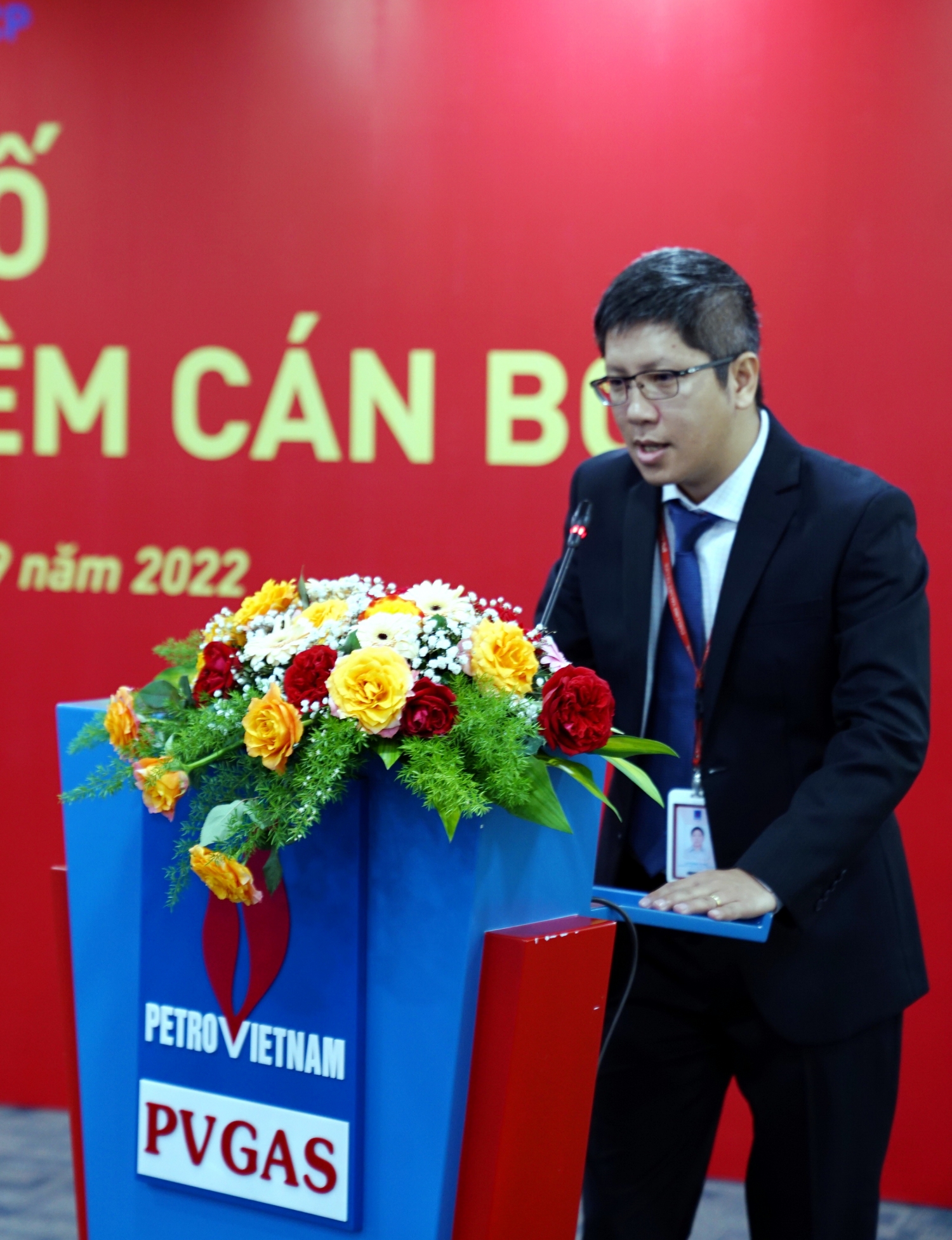 Đồng chí Lã Thanh Hùng phát biểu nhận nhiệm vụ ở cương vị mới