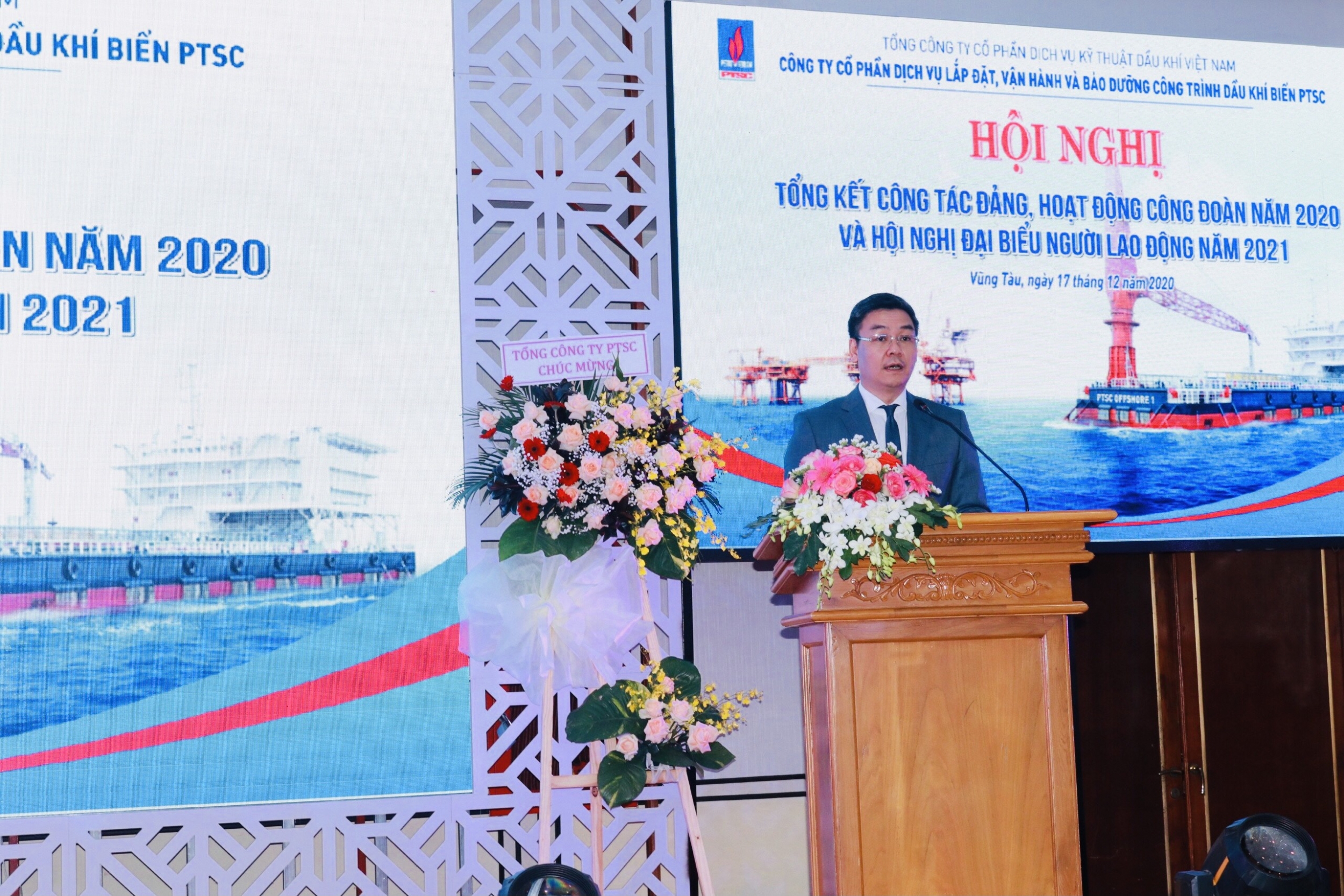 Ông Lê Mạnh Cường – Tổng Giám đốc Tổng công ty PTSC phát biểu chỉ đạo tại Hội nghị