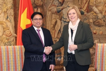 Thủ tướng Phạm Minh Chính hội kiến Chủ tịch Hạ viện Bỉ