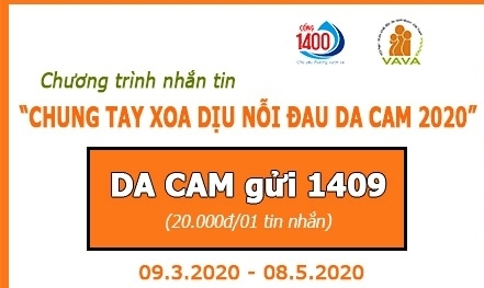 Phát động chương trình nhắn tin “Chung tay xoa dịu nỗi đau da cam” năm 2020