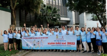 Công đoàn Cơ quan Tập đoàn hưởng ứng giải Chạy bộ online “Xuân Dầu khí 2022”
