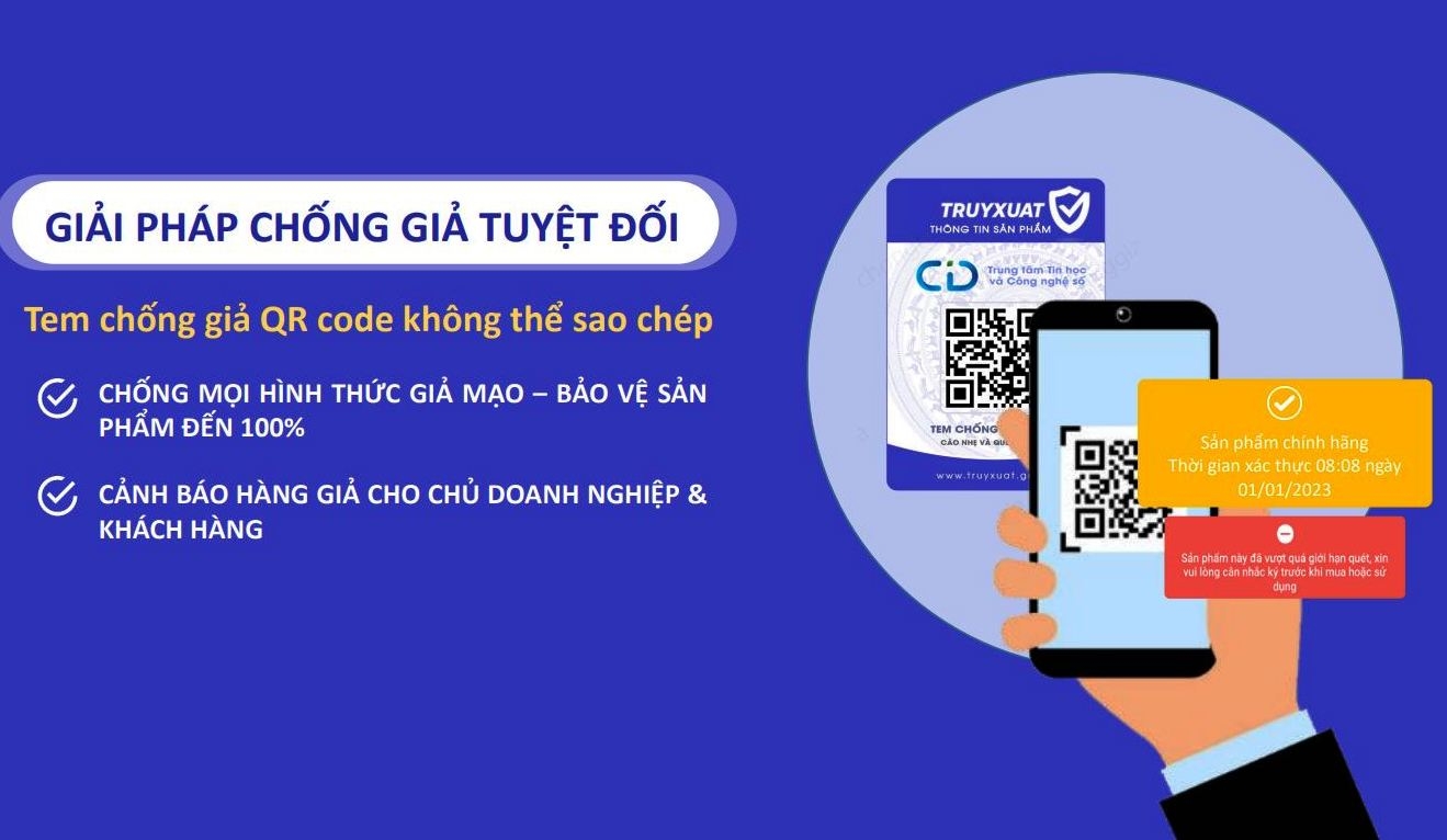 Hệ thống xác thực QRCode góp phần ngăn chặn hàng giả, hàng nhái cho doanh nghiệp