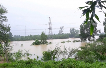 Lưới điện truyền tải miền Trung vững vàng trong mưa lũ