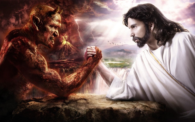 Câu chuyện về cuộc chiến giữa Chúa và quỷ Satan luôn là chủ đề hấp dẫn của nhiều tác phẩm nghệ thuật cổ điển. Hãy cùng chiêm ngưỡng hình ảnh liên quan để thấy được cái nhìn độc đáo về cuộc chiến này.