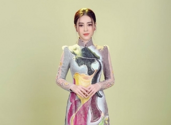 Á hậu Kim Thảo khoe vẻ đẹp nền nã với áo dài
